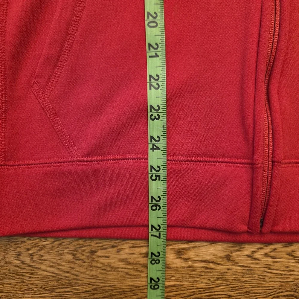 Full Zip Large‎ Unisex Hoodie Solid Red Athletic Casual Activewear Clique